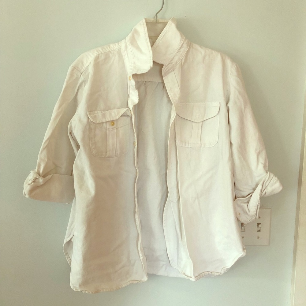 Madewell White denim shirt